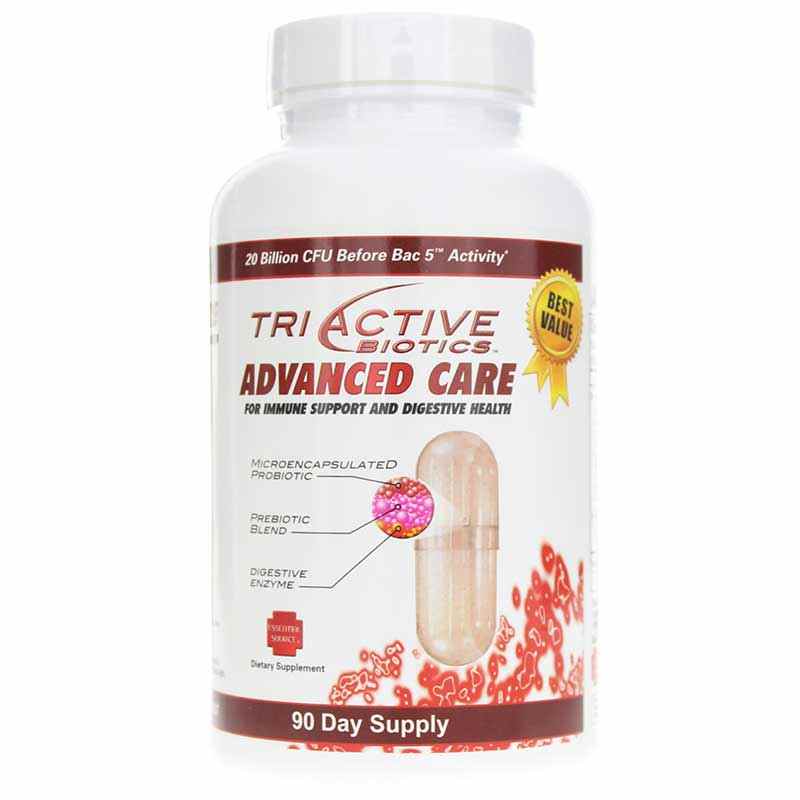 Tri Active Biotics Advanced Care Capsules, 90 Servings, by Essential Source