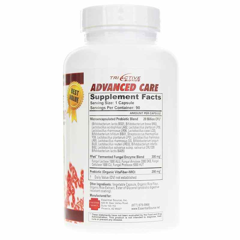 Tri Active Biotics Advanced Care Capsules, 90 Servings, by Essential Source, image #2
