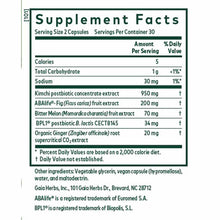 Supplement Facts label for Tri-Glycemic capsules showing serving size, nutritional information, and ingredient list including