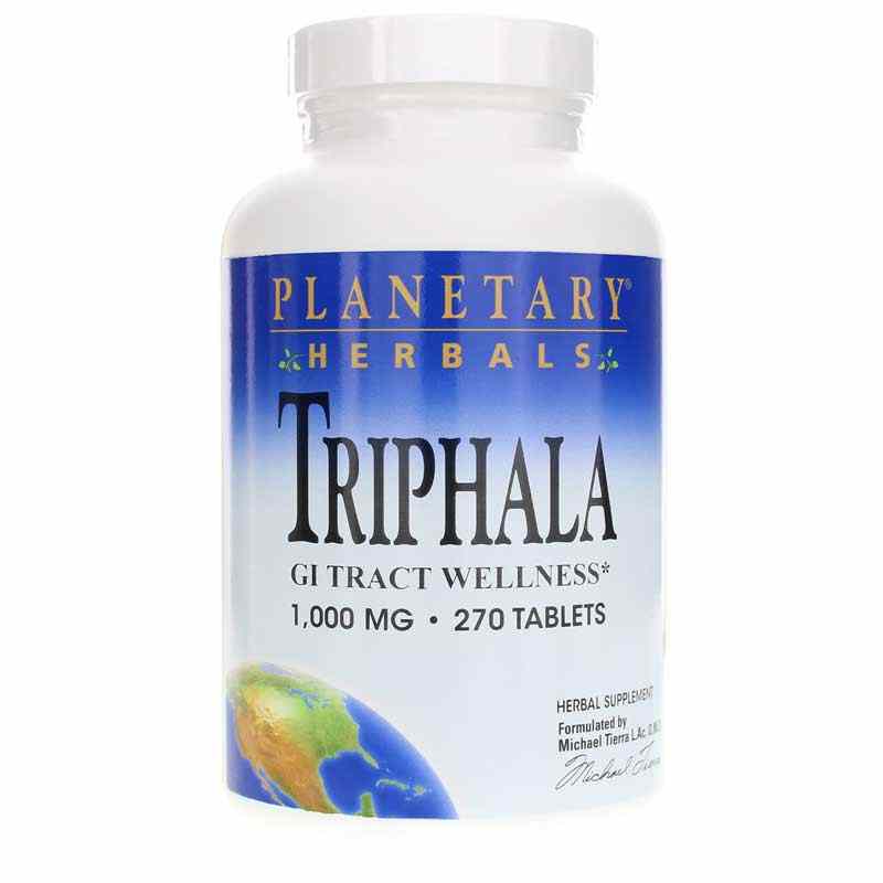 Triphala 1000 Mg, 270 Tablets, by Planetary Herbals