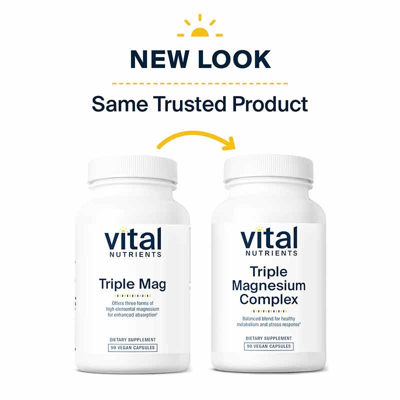 Triple Magnesium Complex, 90 Vegan Capsules, by Vital Nutrients, image #3