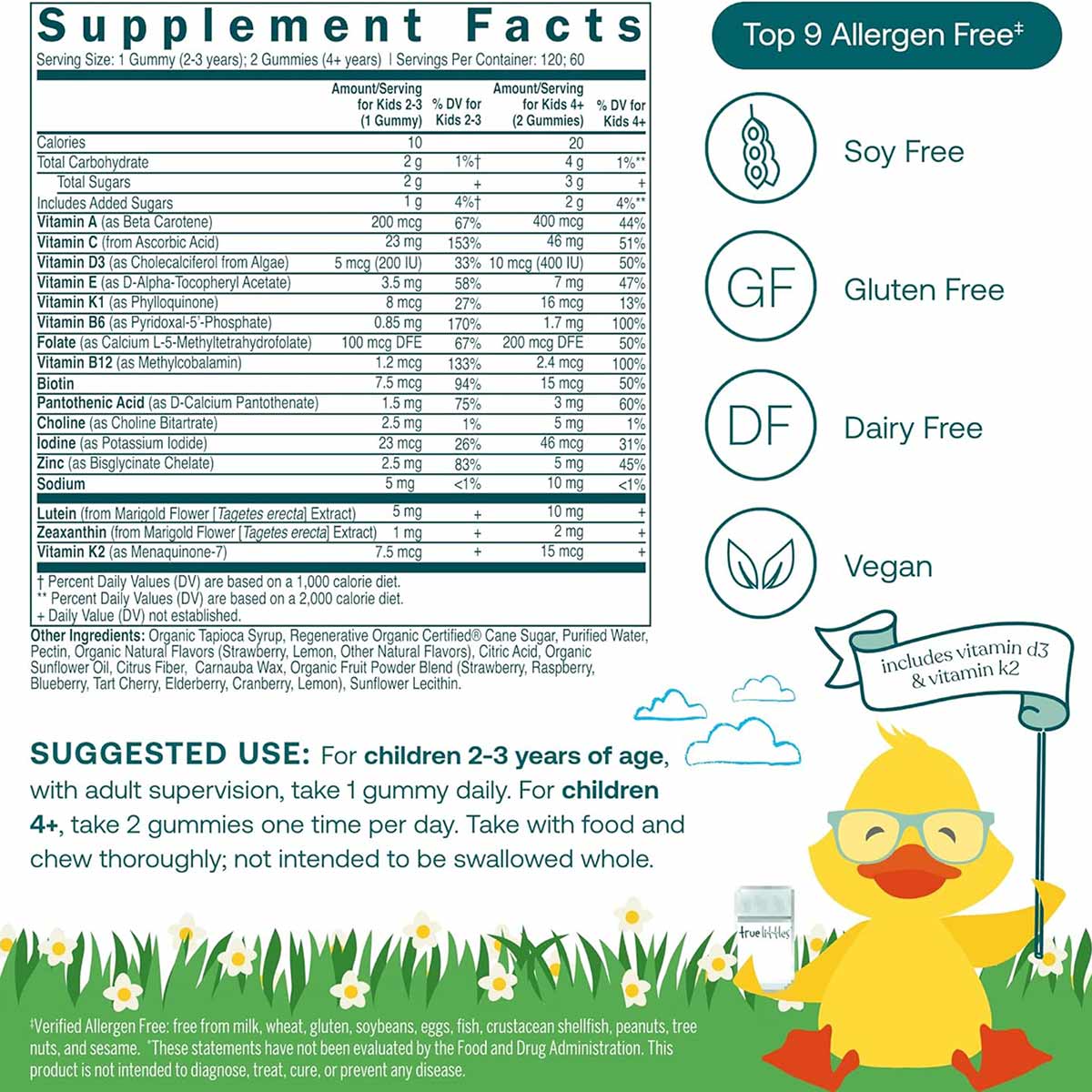 True Littles Daily Kids Multivitamin, by True Grace