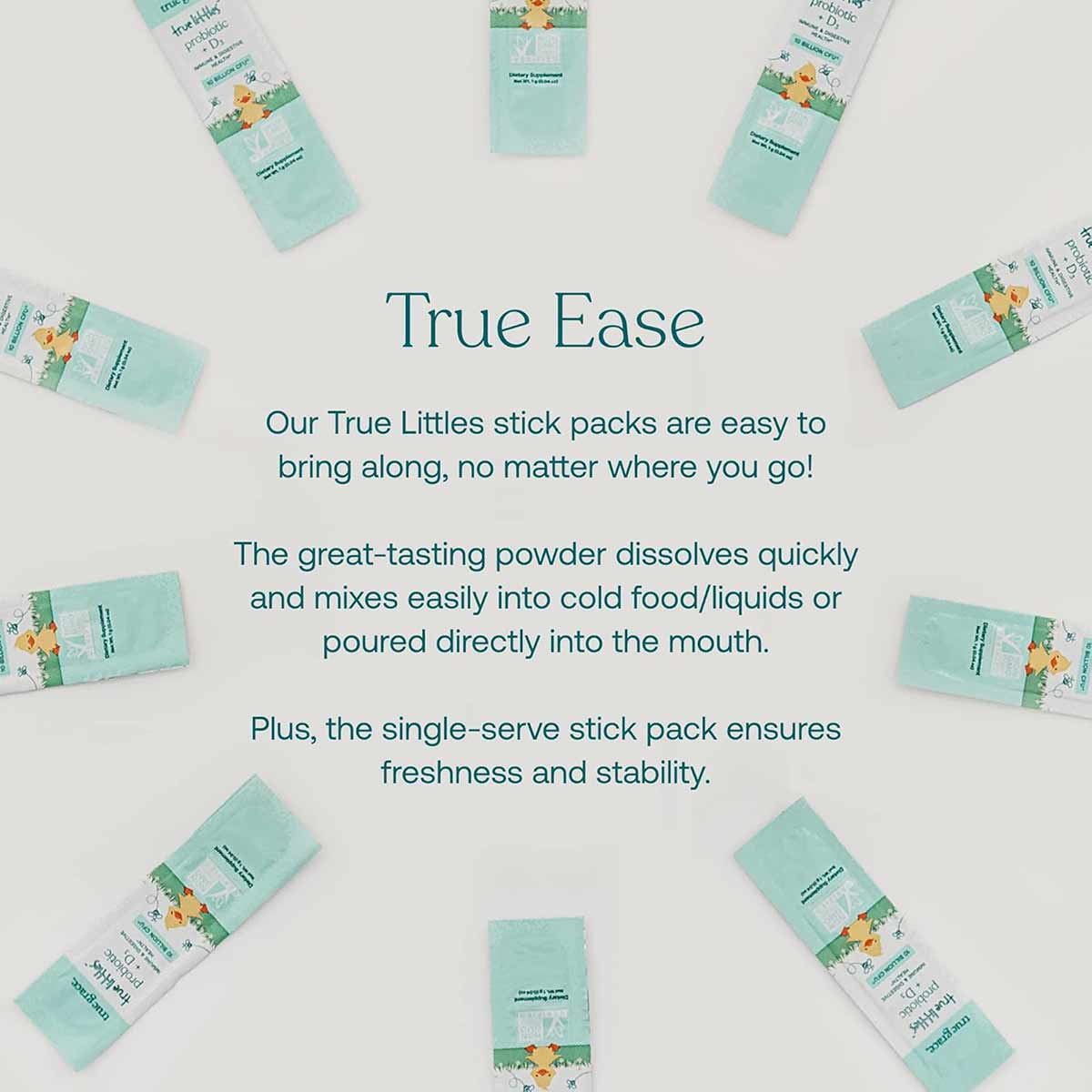 True Littles Probiotic + D3, 30 Stick Packs, by True Grace