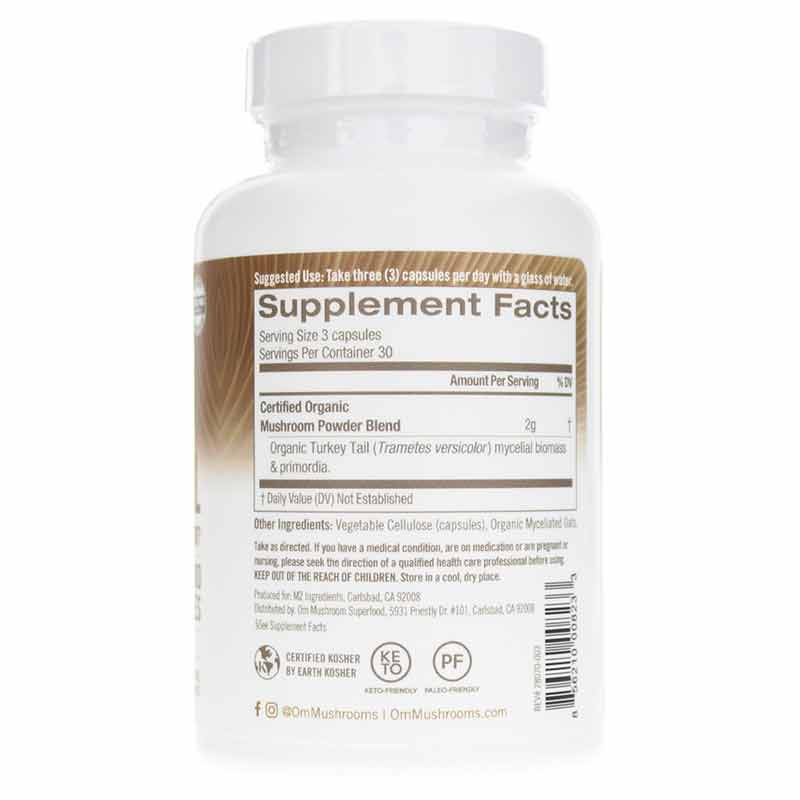 Turkey Tail Capsules, 90 Capsules, by Om Mushroom, image #2