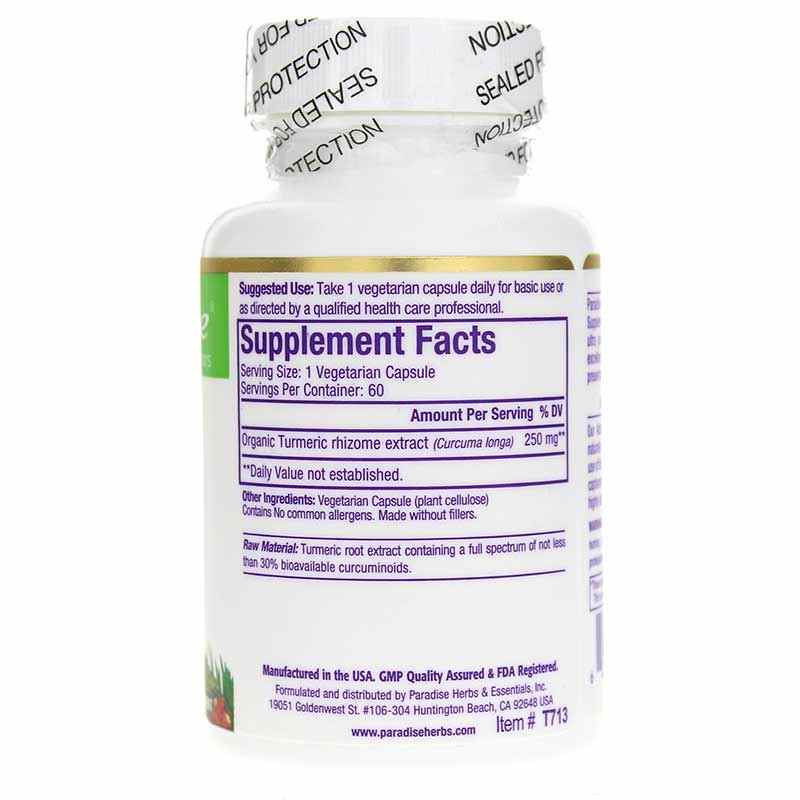 Turmeric Bioavailable Curcuminoids, 60 Veg Capsules, by Paradise Herbs, image #2