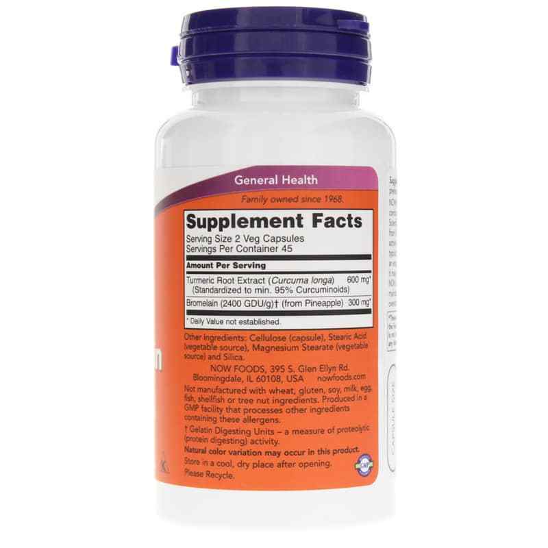 Turmeric & Bromelain, by NOW Foods, image #2