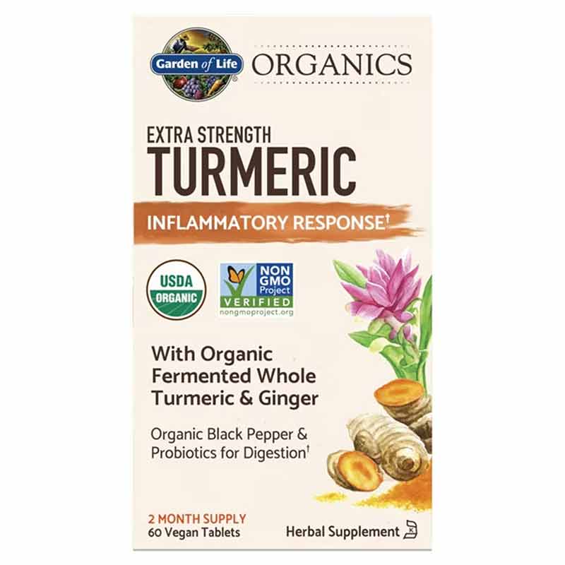 Turmeric Extra Strength, by Garden of Life mykind Organics