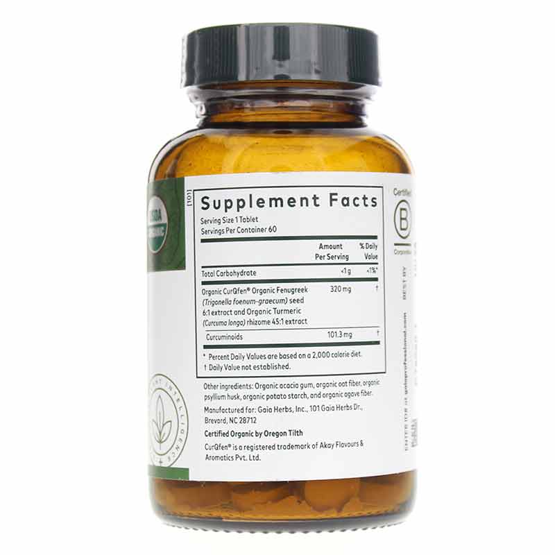 Turmeric Fenugreek Complex, 60 Tablets, by Gaia Professional Solutions, image #2