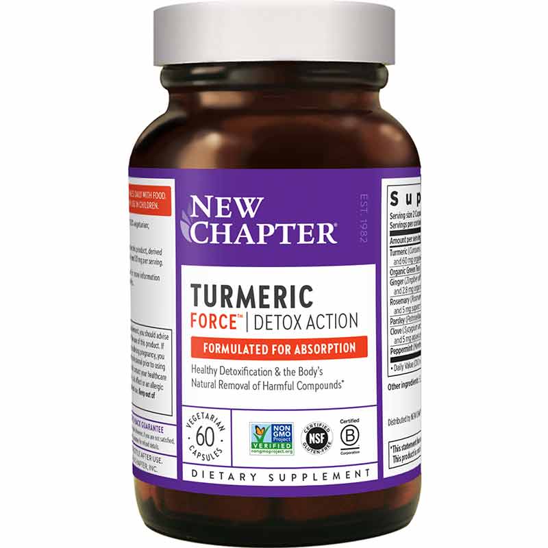 Turmeric Force Detox Action, 60 Veg Capsules, by New Chapter