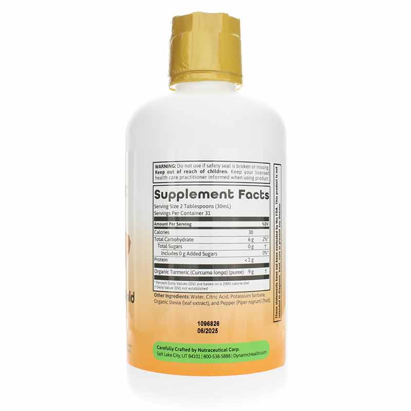 Turmeric Gold Turmeric 100% Juice, 32 Oz, by Dynamic Health, image #2
