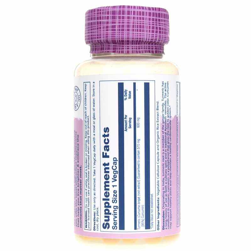 Turmeric Root Extract, 60 Veg Capsules, by Solaray, image #3