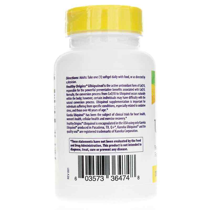 Ubiquinol 200 Mg, 60 Softgels, by Healthy Origins, image #3