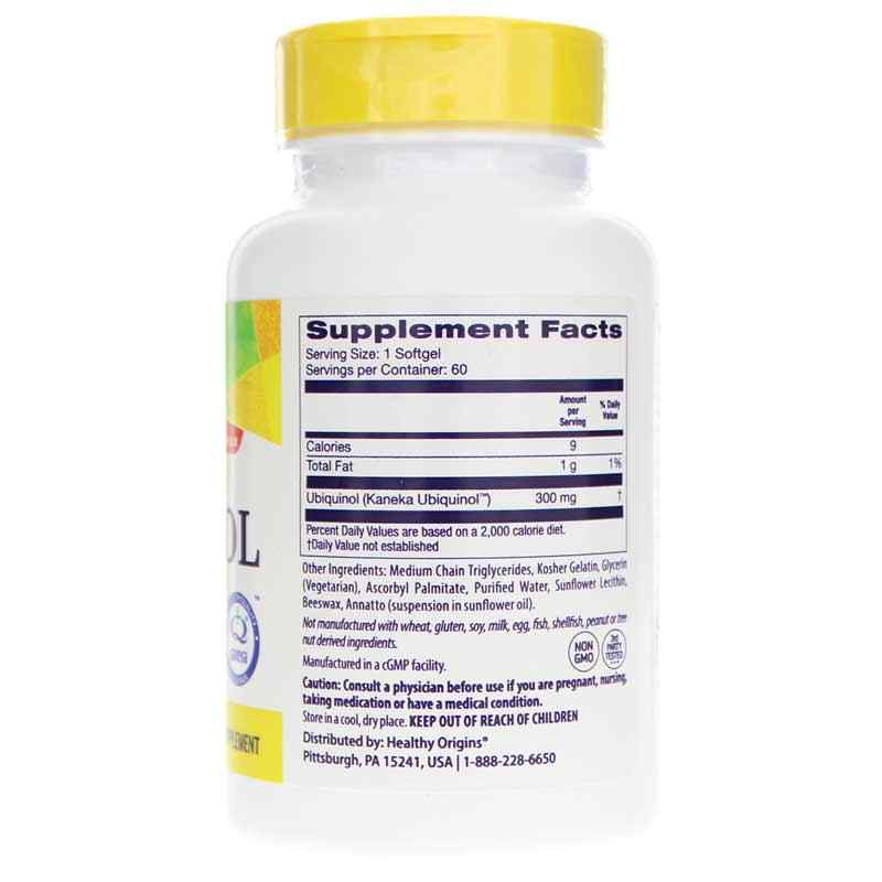 Ubiquinol 300 Mg, 60 Softgels, by Healthy Origins, image #2