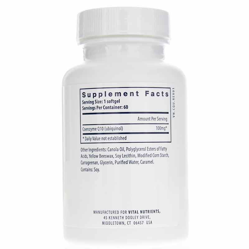 Ubiquinol CoQ10 100 Mg, by Vital Nutrients, image #2