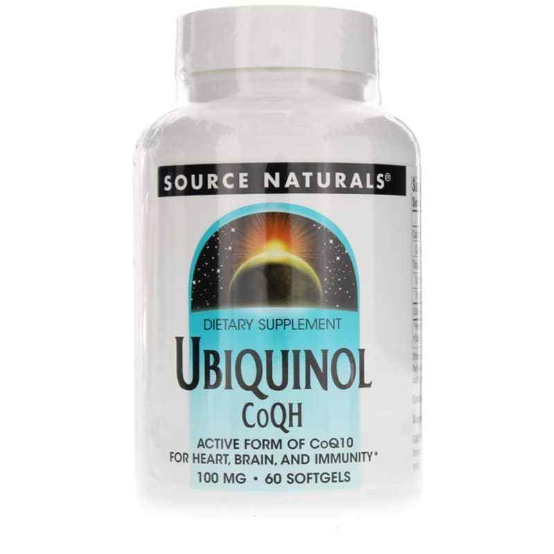 Ubiquinol CoQH 100 Mg, 60 Softgels, by Source Naturals