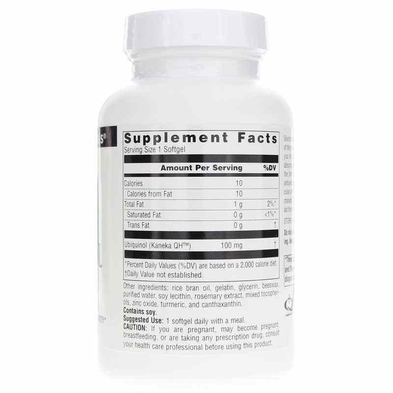 Ubiquinol CoQH 100 Mg, 90 Softgels, by Source Naturals, image #2