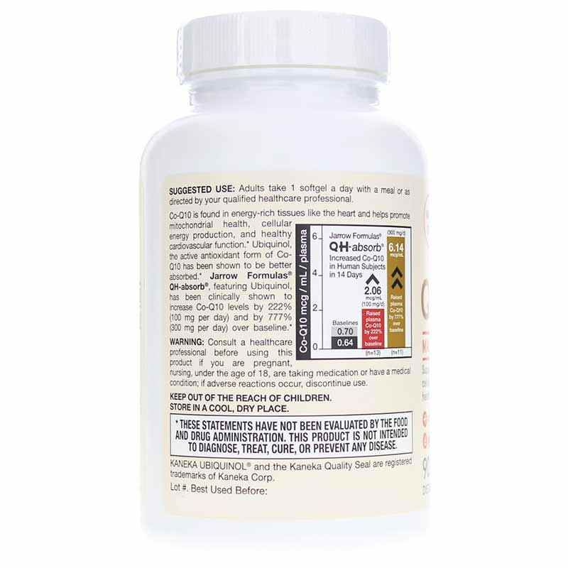 Ubiquinol QH Absorb 200 Mg, 90 Softgels, by Jarrow Formulas, image #3