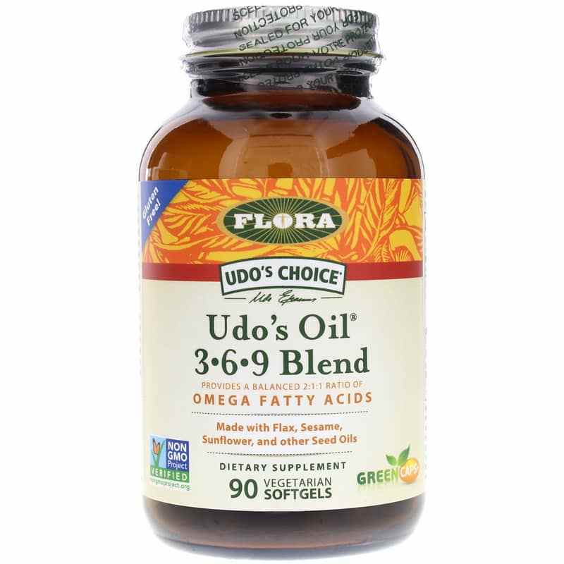 Udo's Oil 3-6-9 Blend Softgels, 90 Softgels, by Flora