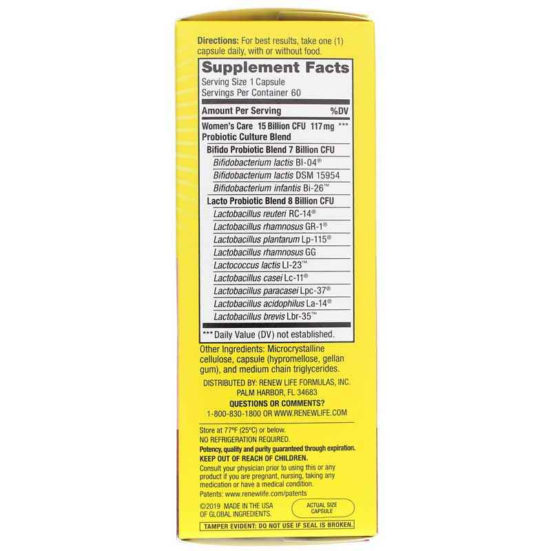 Ultimate Flora Probiotic 15 Billion Women's Care Go Pack, 60 Veg Capsules, by Renew Life, image #2