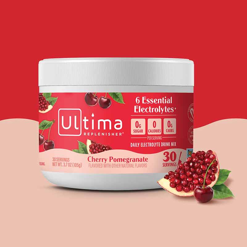 Ultima Replenisher Electrolyte Drink Mix, Cherry Pomegranate, 30 Servings, by Ultima Health Products