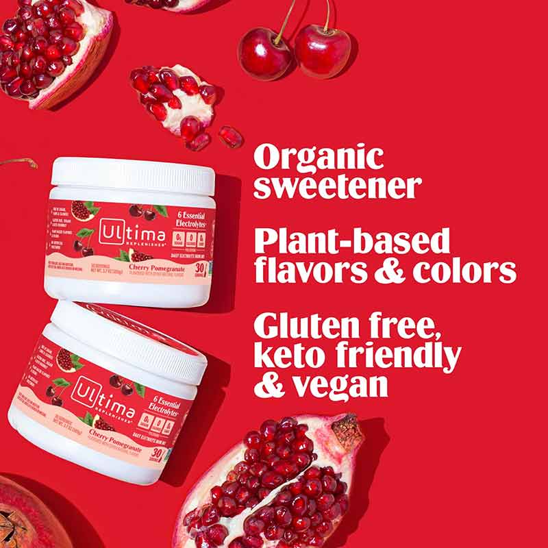 Ultima Replenisher Electrolyte Drink Mix, Cherry Pomegranate, 30 Servings, by Ultima Health Products, image #2