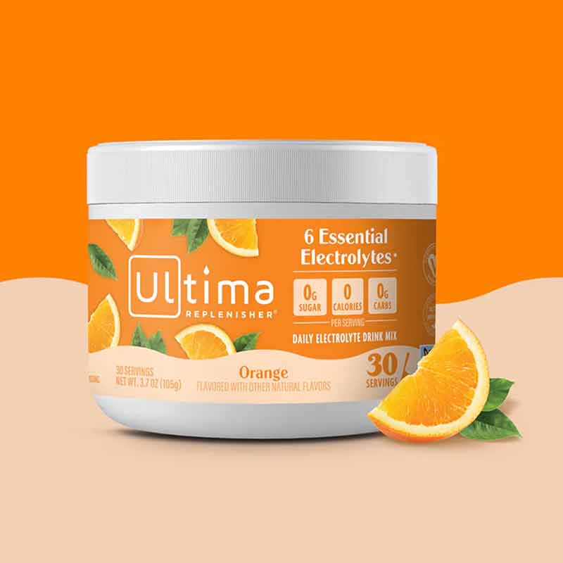 Ultima Replenisher Electrolyte Drink Mix, Orange, 30 Servings, by Ultima Health Products