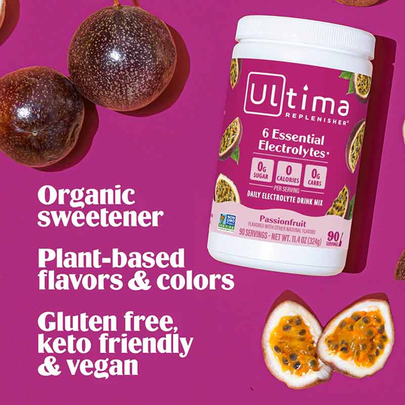 Ultima Replenisher Electrolyte Drink Mix, Passion Fruit, 90 Servings, by Ultima Health Products, image #2