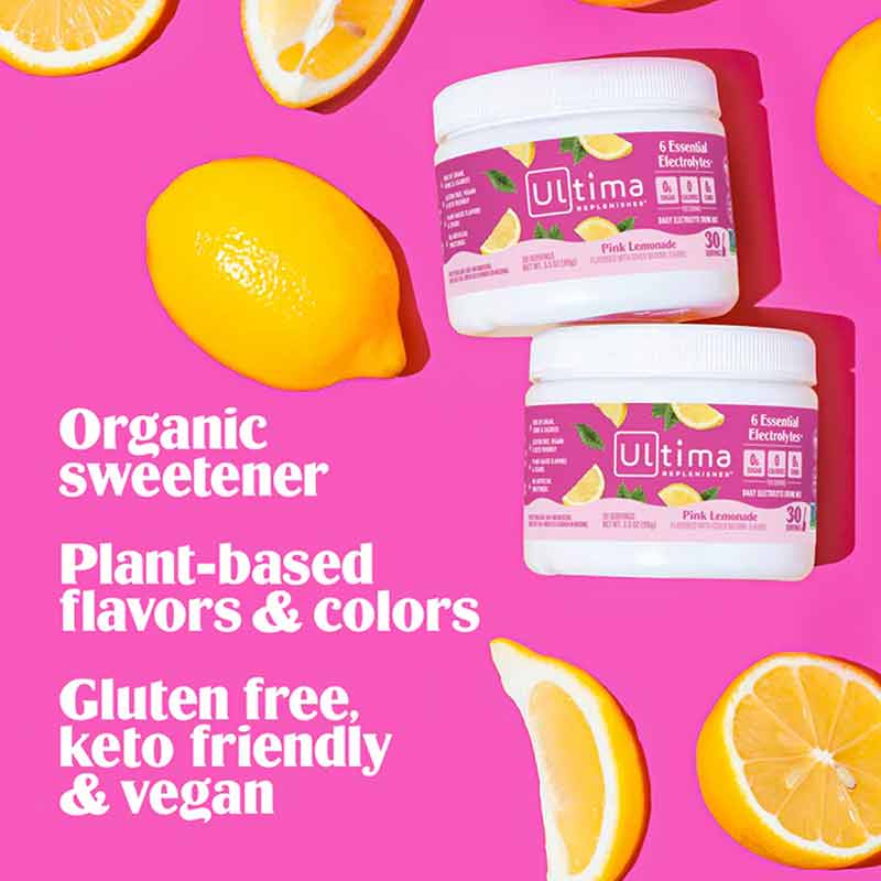 Ultima Replenisher Electrolyte Drink Mix, Pink Lemonade, 30 Servings, by Ultima Health Products, image #2