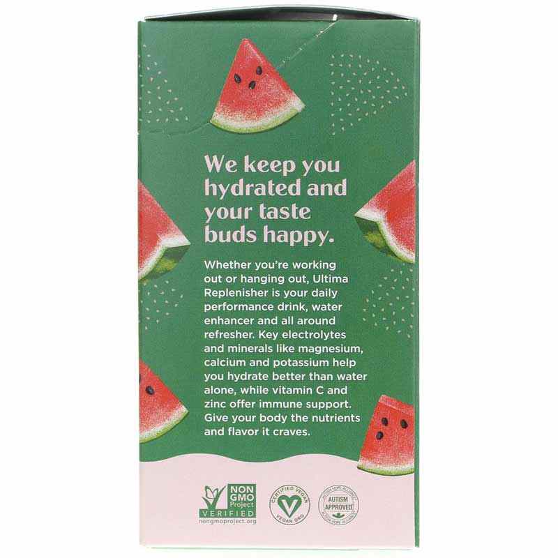 Ultima Replenisher Electrolyte Drink Mix Packets, Watermelon, 20 Packets, by Ultima Health Products, image #2