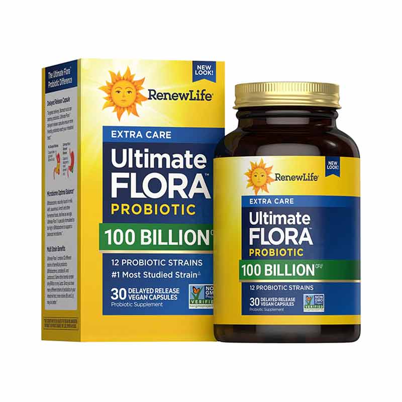 Ultimate Care Digestive Probiotic 100 Billion, 30 Veg Capsules, by Renew Life