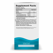 Nordic Naturals Ultimate Omega 2X supplement bottle showing nutrition label with omega-3 content and ingredients list.