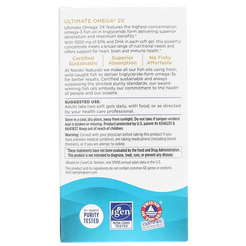 Ultimate Omega 2X, 180 Softgels, by Nordic Naturals, image #3