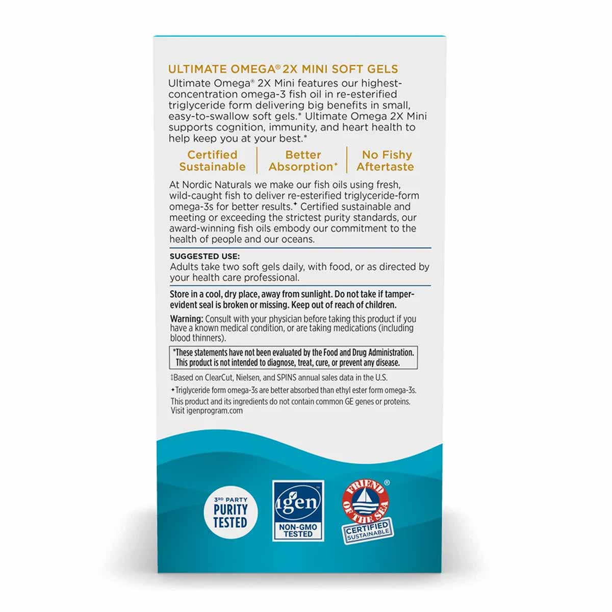 Ultimate Omega 2X Mini, 60 Softgels, by Nordic Naturals