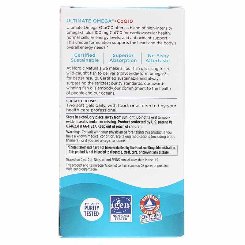 Ultimate Omega + CoQ10, 60 Softgels, by Nordic Naturals, image #3