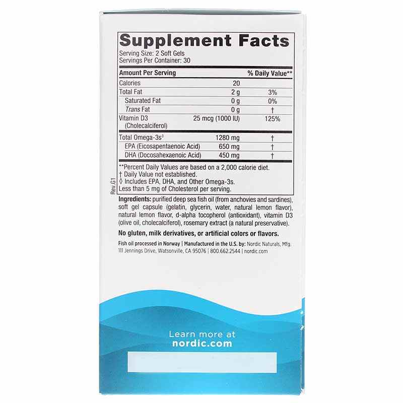 Ultimate Omega-D3, 60 Softgels, by Nordic Naturals, image #2