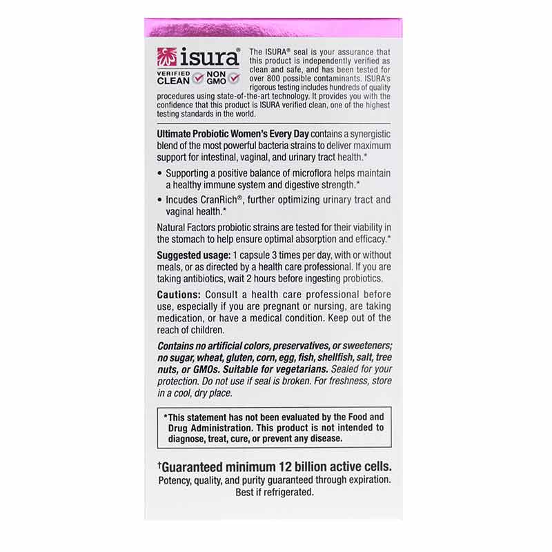 Ultimate Probiotic Women's Formula, by Natural Factors, image #5