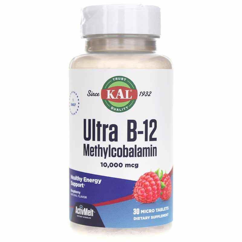 Ultra B-12 10,000 Mcg, Raspberry, by Kal