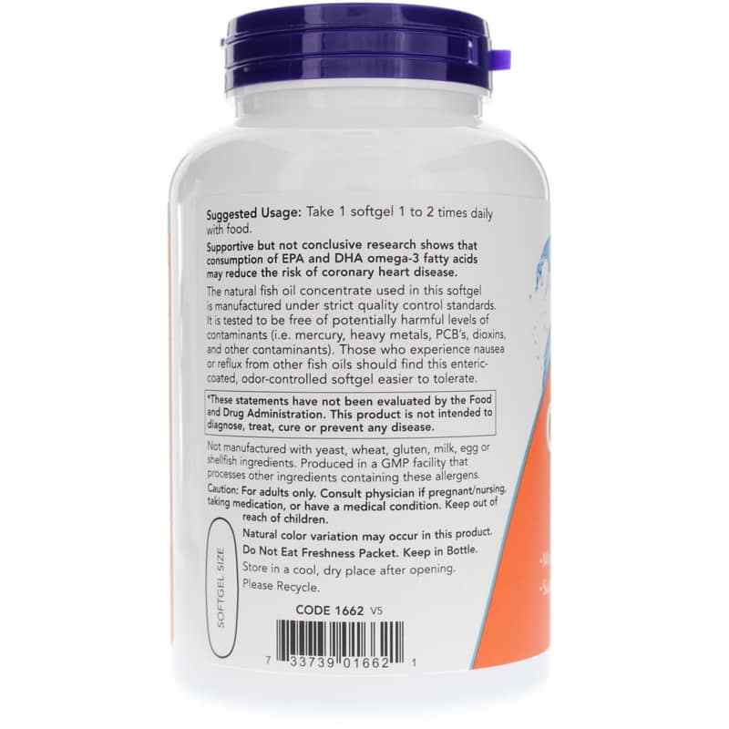 Ultra Omega-3, 180 Softgels, by NOW Foods, image #3