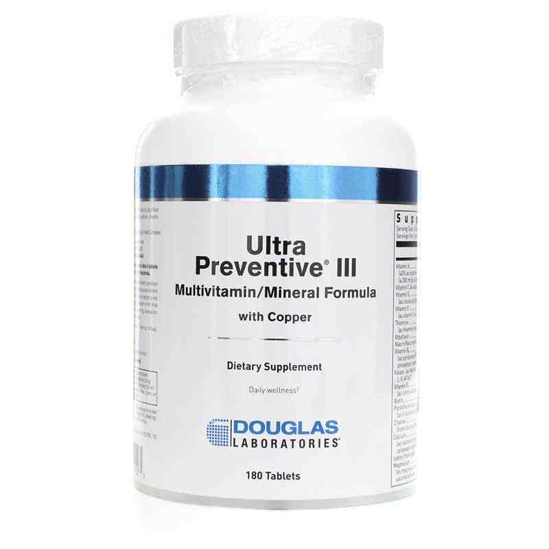 Ultra Preventive III Multivitamin Tablets with Copper, by Douglas Laboratories