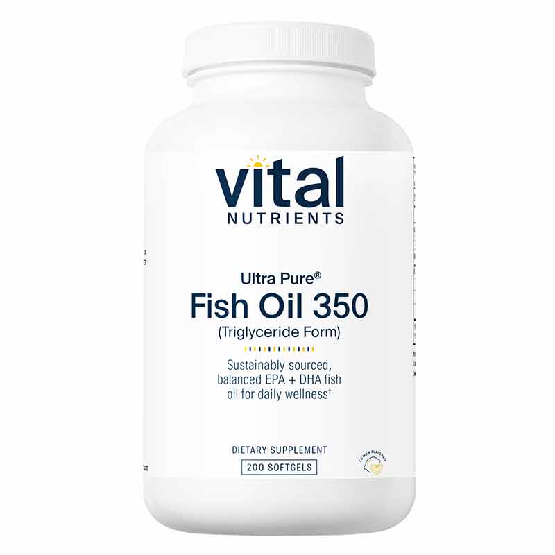 Ultra Pure Fish Oil 350, 200 Softgels, by Vital Nutrients