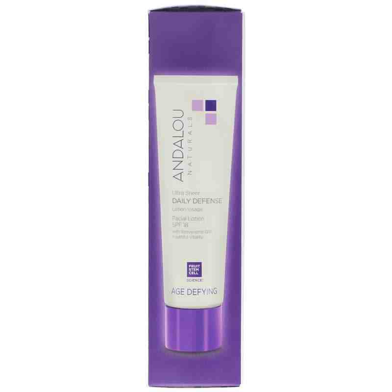 Ultra Sheer Daily Defense Facial Lotion SPF 18, Age Defying Formula, by Andalou Naturals, image #2