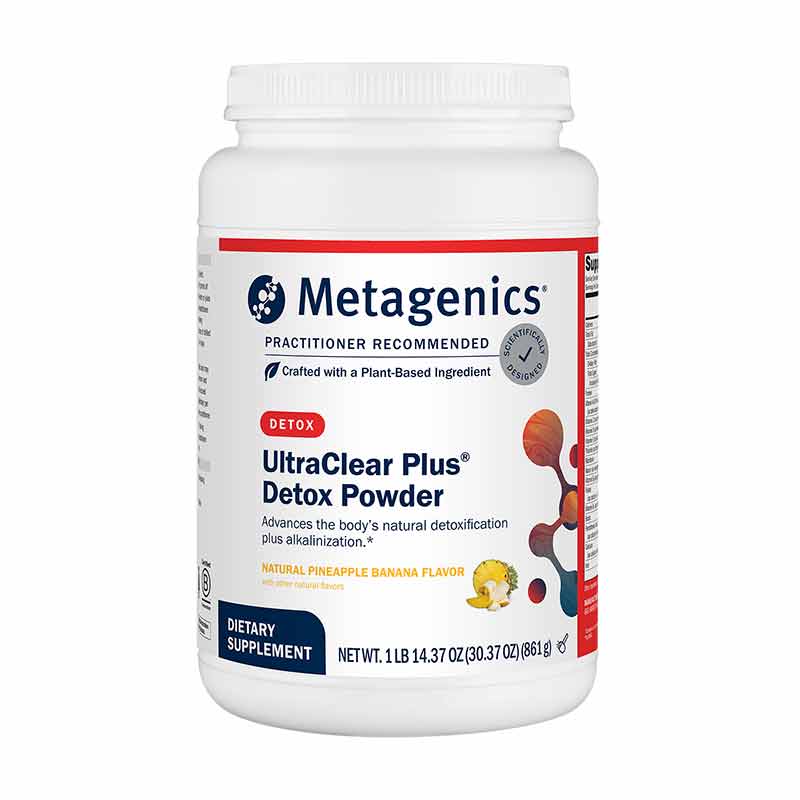 UltraClear Plus Detox Powder, Pineapple Banana, 21 Servings, by Metagenics