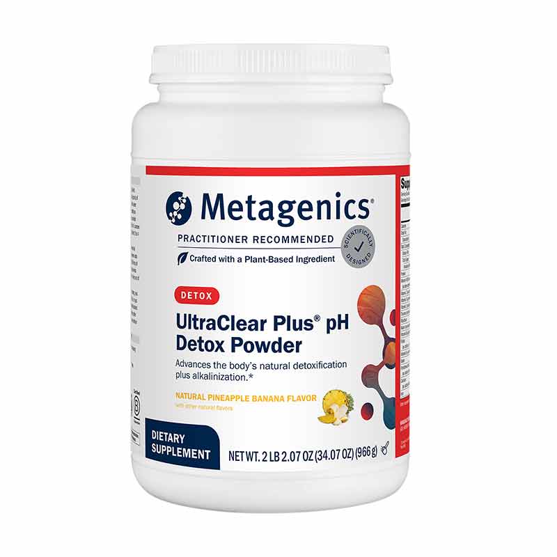 UltraClear Plus pH Detox Powder, Pineapple Banana, 21 Servings, by Metagenics