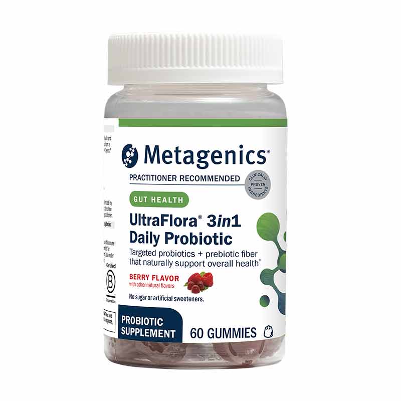 UltraFlora 3-in-1 Daily Probiotic, 60 Gummies, by Metagenics