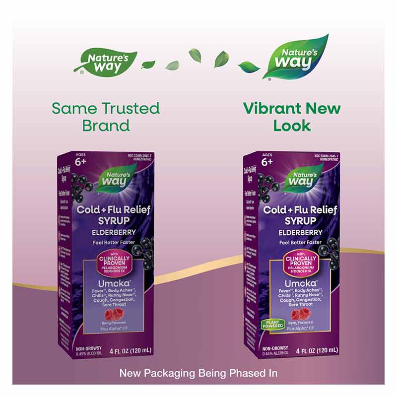 Umcka Cold + Flu Elderberry Syrup, by Natures Way, image #3