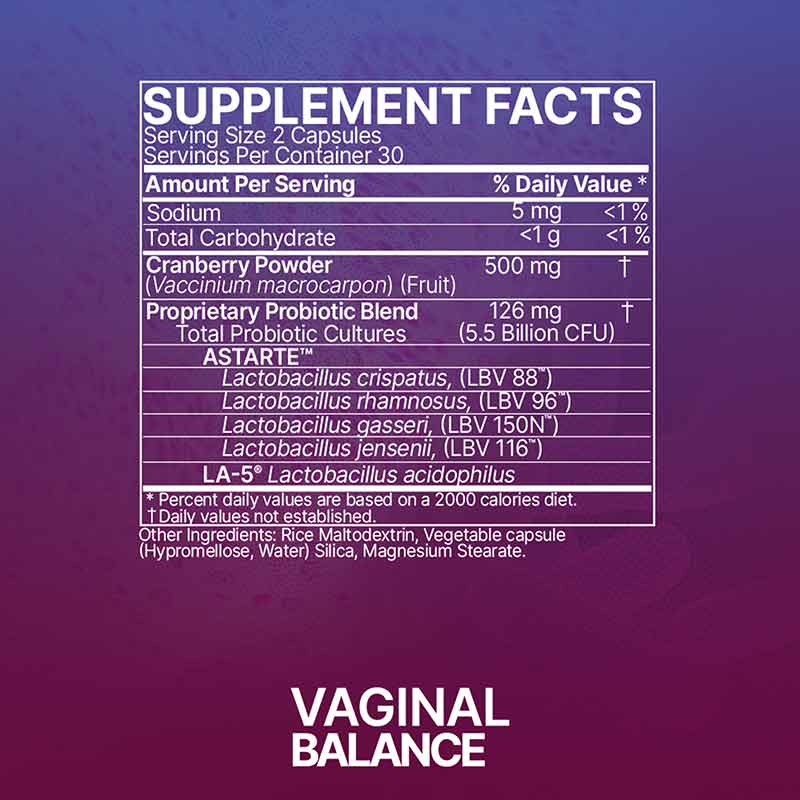 Vaginal Balance, 60 Capsules, by Microbiome Labs, image #2