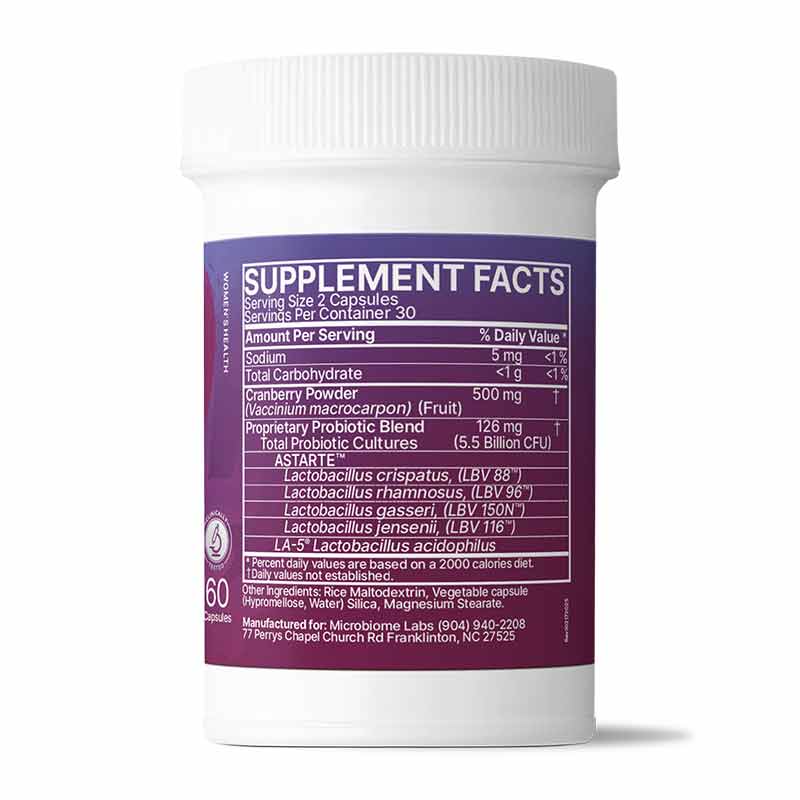 Vaginal Balance, 60 Capsules, by Microbiome Labs, image #4