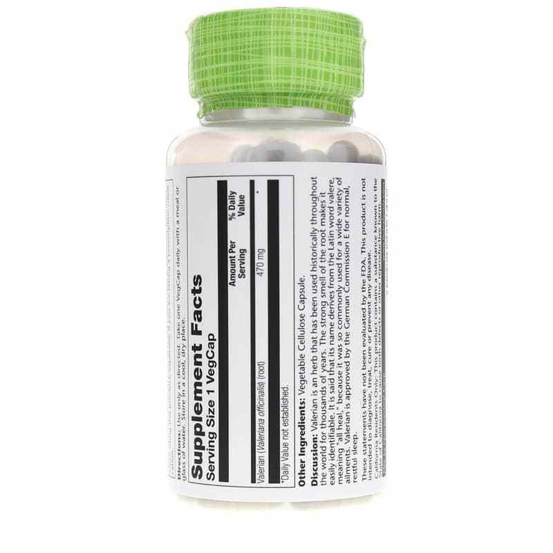 Valerian 470 Mg, 100 Veg Capsules, by Solaray, image #3