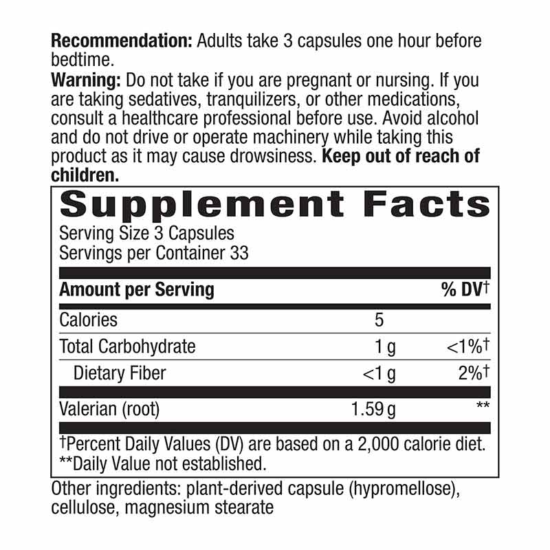 Valerian Root, 100 Veg Capsules, by Natures Way, image #2