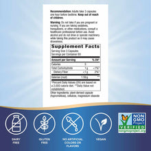 Supplement Facts label for Valerian Root capsules with product recommendations, warnings, and ingredient list on white backgr